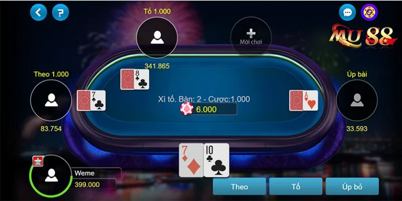 Bài Xì Tố Mu88: Kiến Thức Cược Cho Tân Thủ Nhập Môn 2 Bài xì tố Mu88 được tổ chức đầy sôi động với tỷ lệ ăn chia cực hấp dẫn.