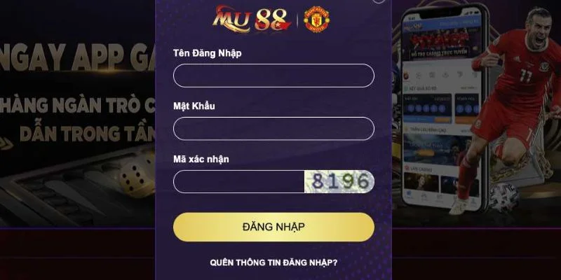 Thao tác đăng nhập Mu88 rất dễ dàng.