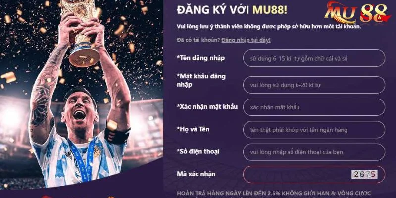 Mu88 - Link Vào Mu88 Com Chính Thức Uy Tín Nhất 2025 9 Không khó để bạn có thể tạo tài khoản cược tại sân chơi uy tín Mu88.